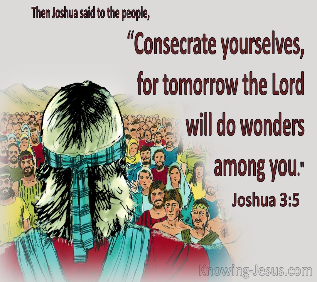 Joshua 3:5 Consecrate Yourselves (gray)